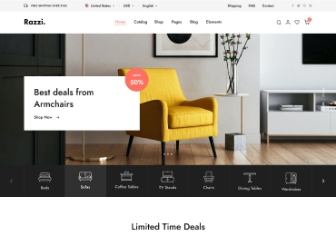 Shopmax Home v44 – Furniture e-ticaret sitesi demosu